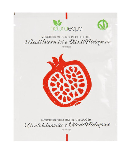 Maschera Viso Antiage ai 3 Acidi Ialuronici e Olio di Melograno 